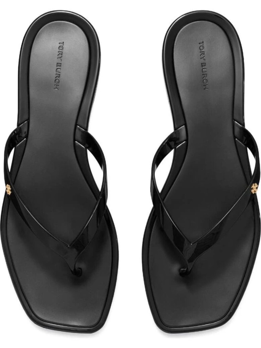 NEW NIB Tory Burch Roxanne Flip Flop Sandal sz 9 Black Shoes